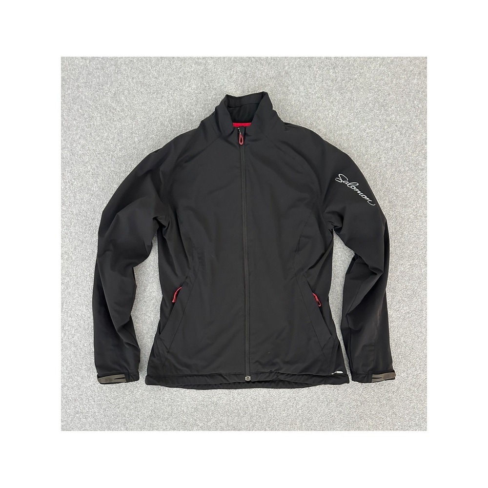 Salomon ClimaWind Softshell Jacket Mens Medium Black Performance Hiking Trekking